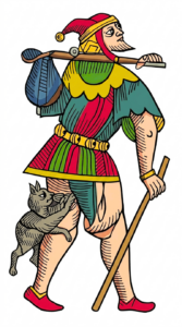 Le Fou, voyageur sur le chemin initiatique du Tarot de Marseille