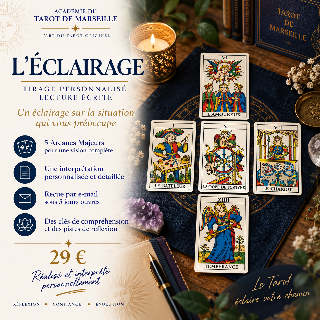 L’Éclairage - Tirage personnalisé & lecture écrite